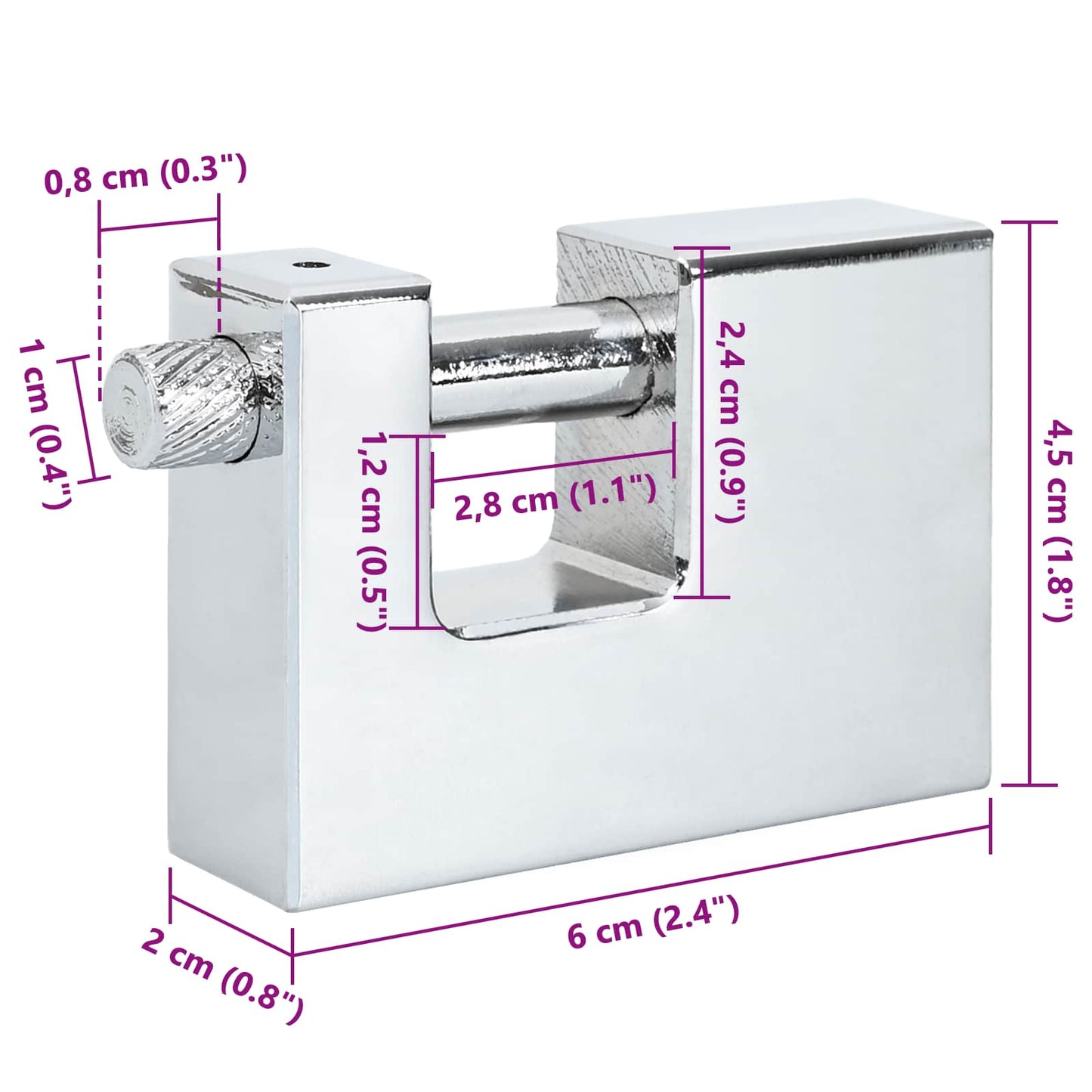 Vorhängeschloss Silber Stahl