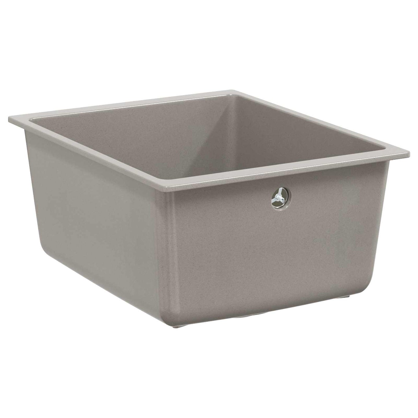 Waschbecken Grau 370 x 460 mm 80% Quarz und 20% Harz