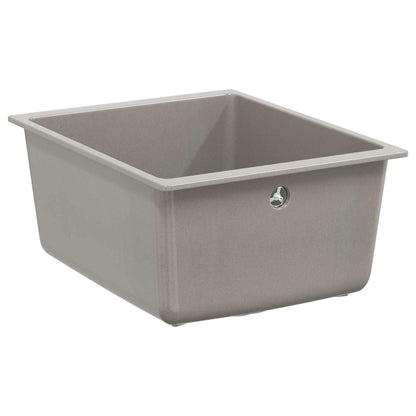 Waschbecken Grau 370 x 460 mm 80% Quarz und 20% Harz