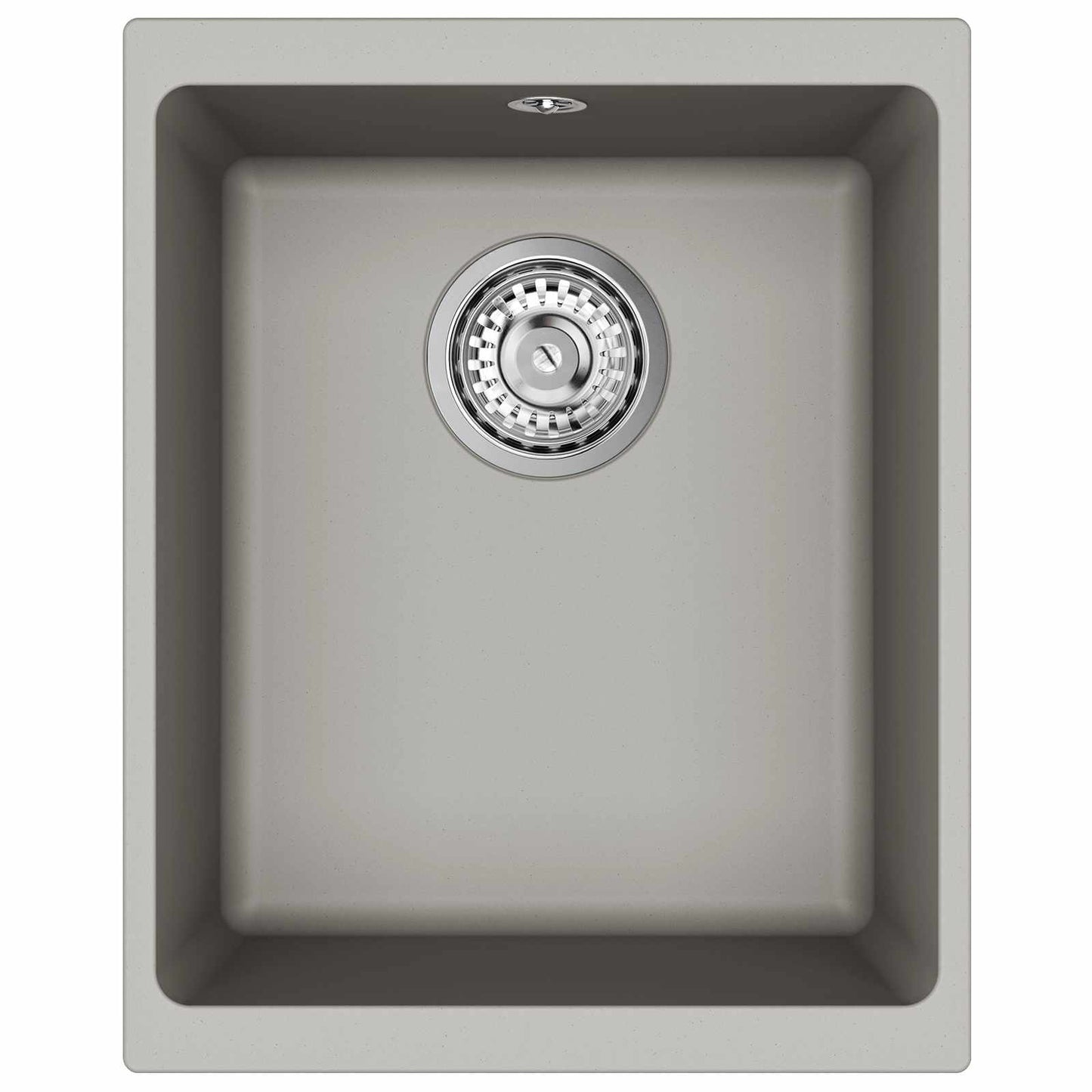 Waschbecken Grau 370 x 460 mm 80% Quarz und 20% Harz