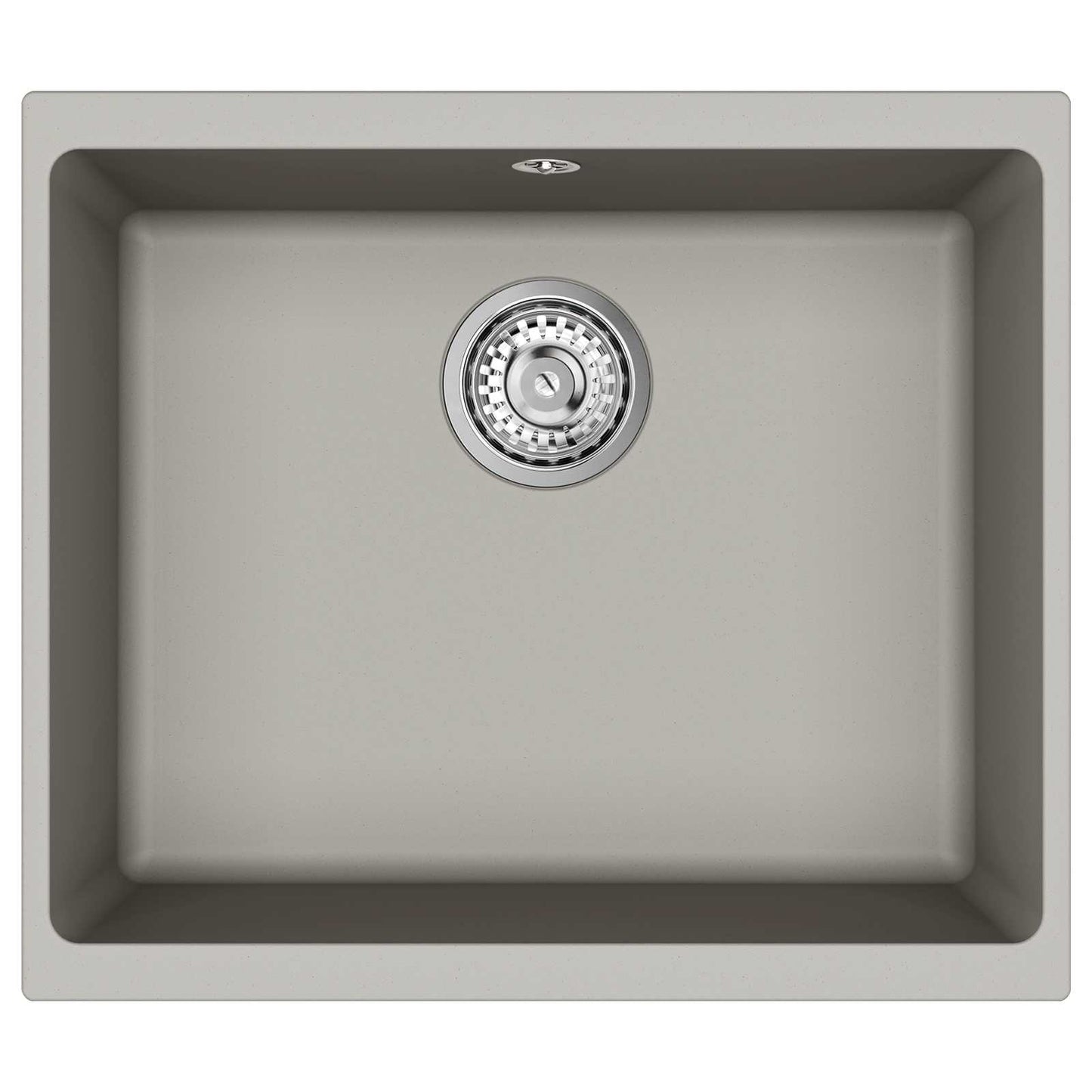 Waschbecken Grau 530 x 460 mm 80% Quarz und 20% Harz