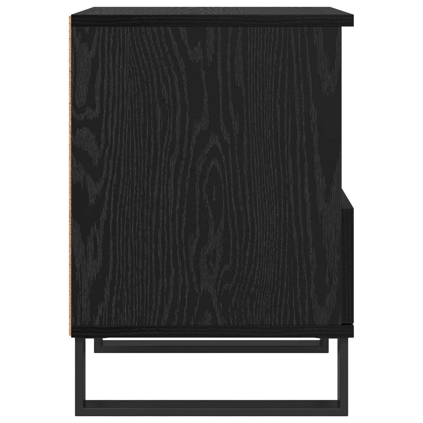 Bettschrank Schwarz Eichen-Optik 40 x 35 x 50 cm Holzwerkstoff