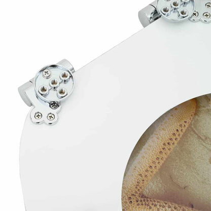 Soft-Close Toilettensitz Gelb und Weiß 44 x 38 cm MDF-Platte