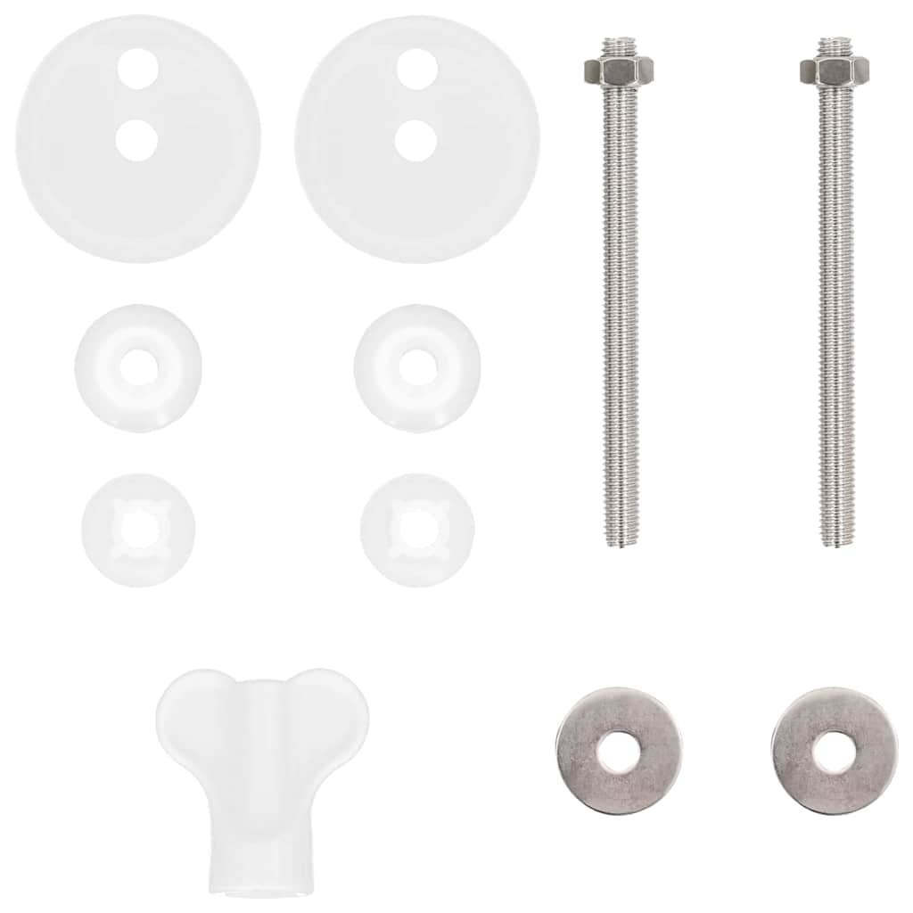 Soft-Close Toilettensitz Gelb und Weiß 44 x 38 cm MDF-Platte