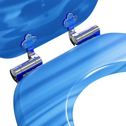 Soft-Close Toilettensitz Blauer Tropfen 44 x 38 cm MDF-Platte