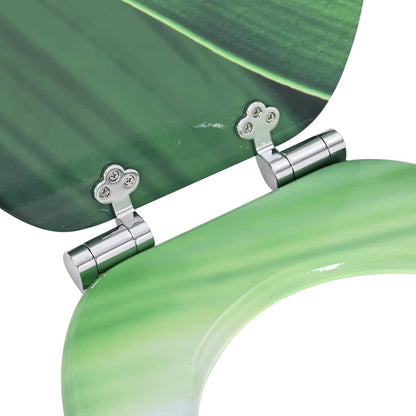 Soft-Close Toilettensitz Grüner Tropfen 44 x 38 cm MDF-Platte