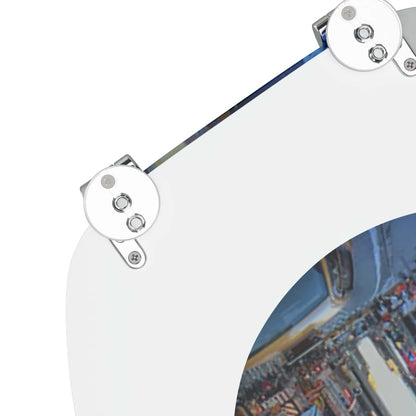 Soft-Close Toilettensitz Mehrfarbig 44 x 38 cm MDF-Platte