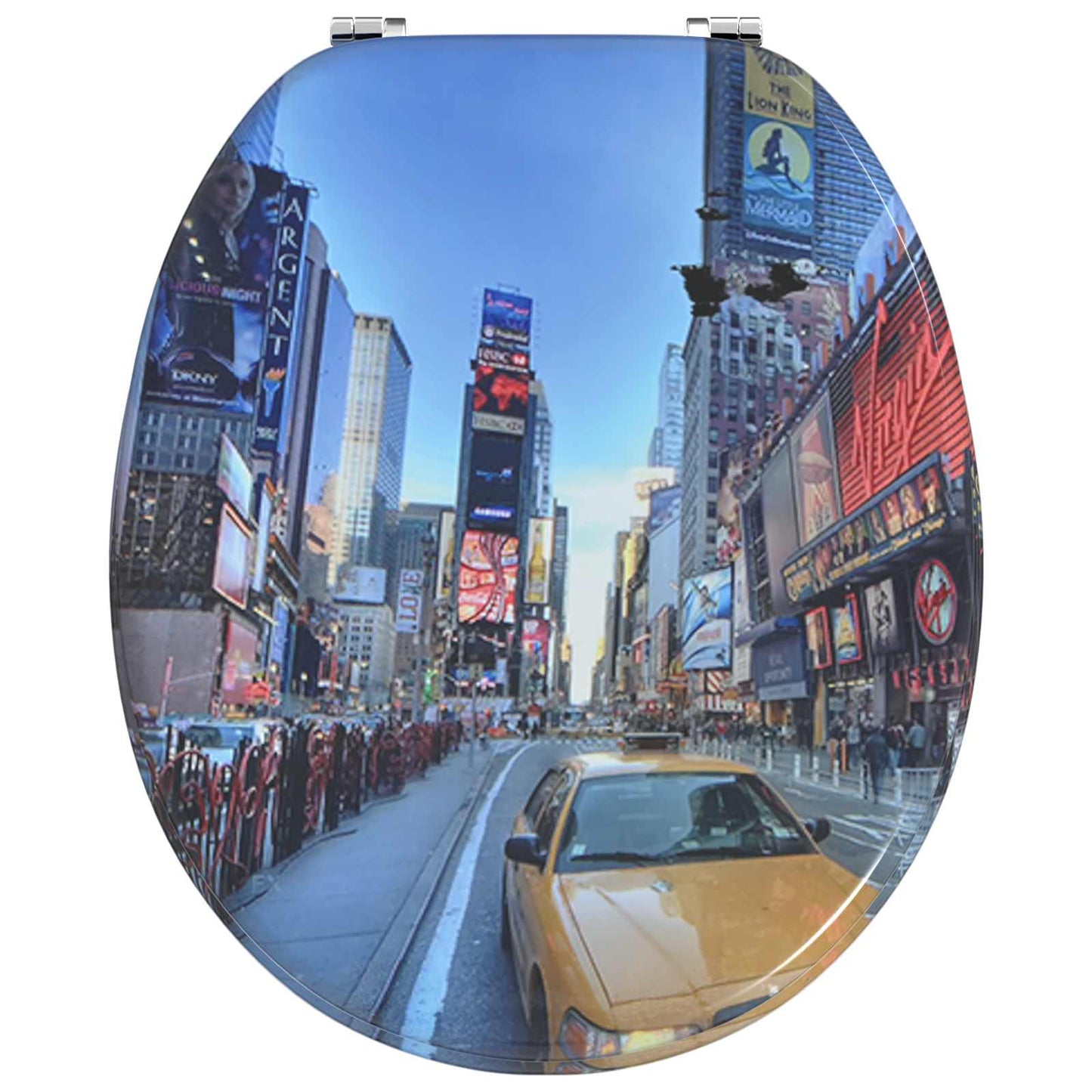 Soft-Close Toilettensitz Mehrfarbig 44 x 38 cm MDF-Platte