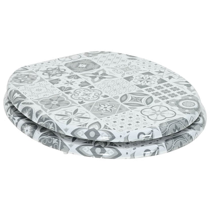 Soft-Close Toilettensitz Grau 44 x 38 cm MDF-Platte