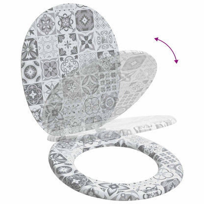 Soft-Close Toilettensitz Grau 44 x 38 cm MDF-Platte