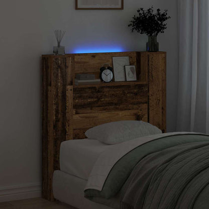 Kopfteil mit Regal Altholz 100 x 15 x 103,5 cm Holzwerkstoff