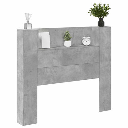 Kopfteil Beton Grau 120 x 16,5 x 103,5 cm Holzwerkstoff