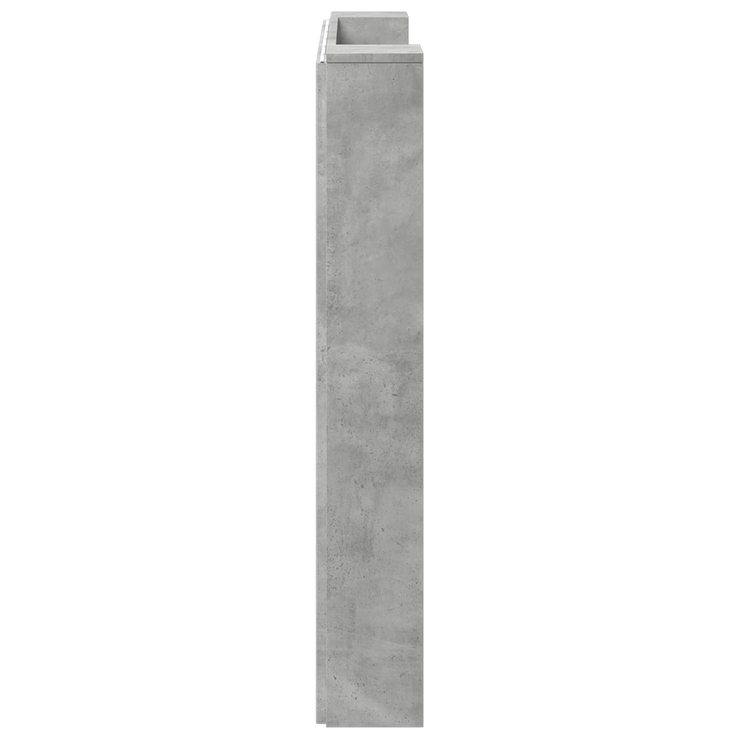 Kopfteil Beton Grau 120 x 16,5 x 103,5 cm Holzwerkstoff