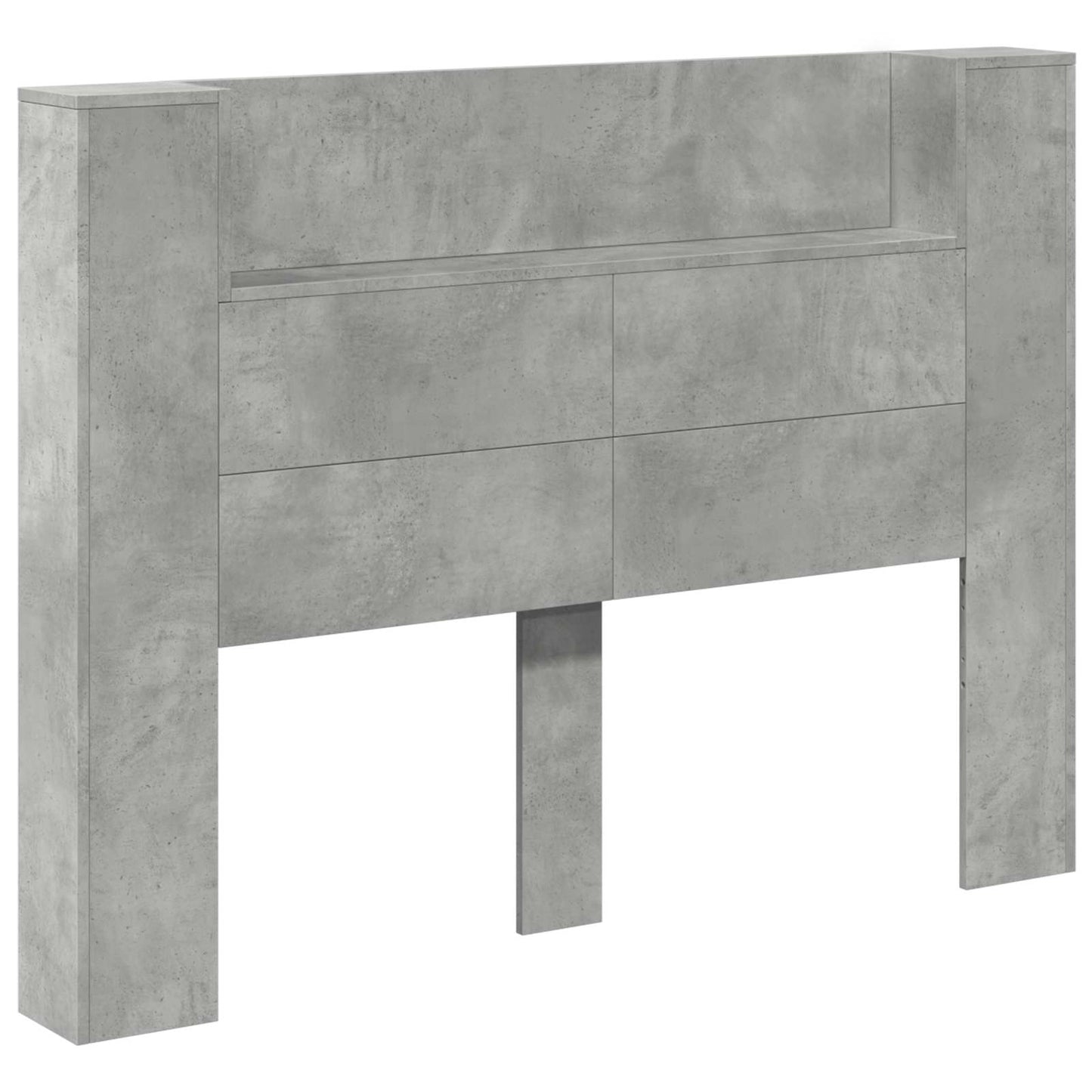 Kopfteil Beton Grau 140 x 16,5 x 103,5 cm Holzwerkstoff