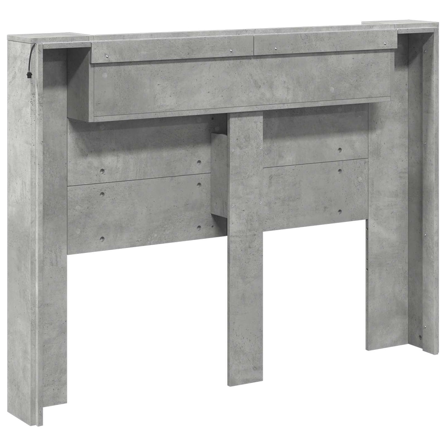 Kopfteil Beton Grau 140 x 16,5 x 103,5 cm Holzwerkstoff