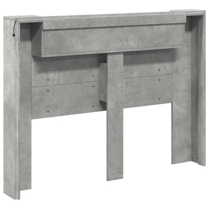 Kopfteil Beton Grau 140 x 16,5 x 103,5 cm Holzwerkstoff