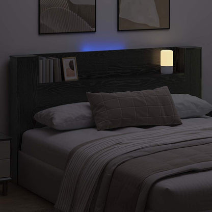 Kopfteil Schwarz Eichen-Optik 180 x 17 x 104,5 cm Holzwerkstoff