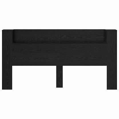 Kopfteil Schwarz Eichen-Optik 200 x 15 x 103,5 cm Holzwerkstoff