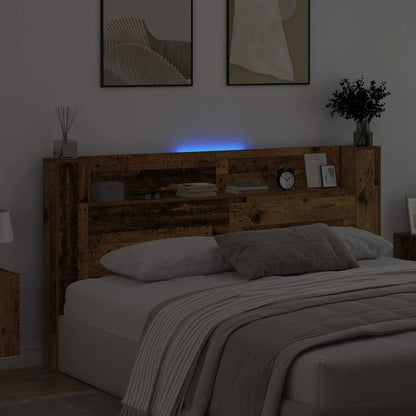 Kopfteil mit Regal Altholz 200 x 15 x 103,5 cm Holzwerkstoff