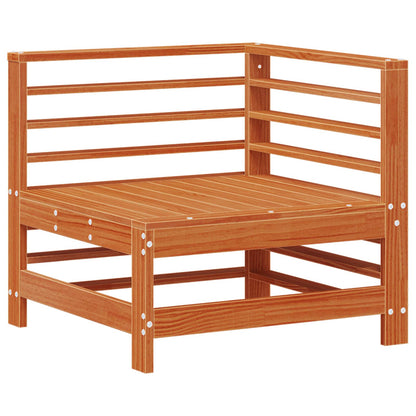 Garten-Lounge-Set 7 pcs Wachsbraun Massives Kiefernholz