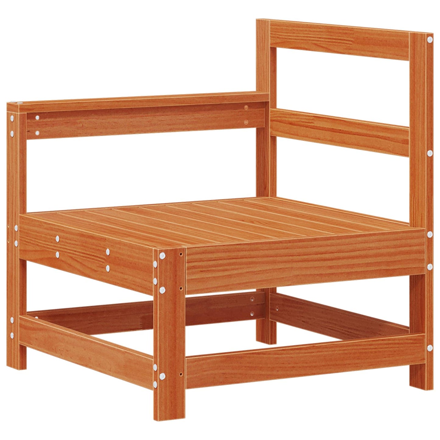 Garten-Lounge-Set 7 pcs Wachsbraun Massives Kiefernholz