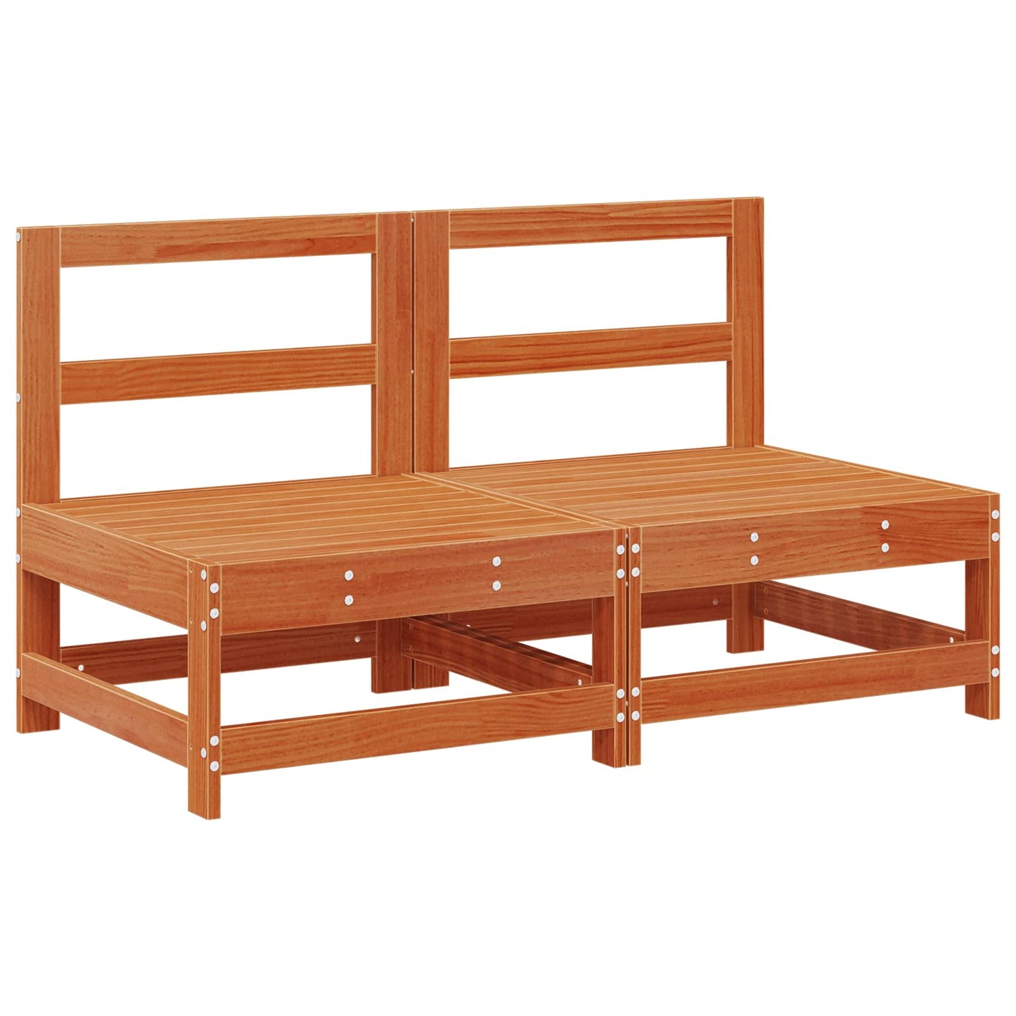 Garten-Lounge-Set 7 pcs Wachsbraun Massives Kiefernholz