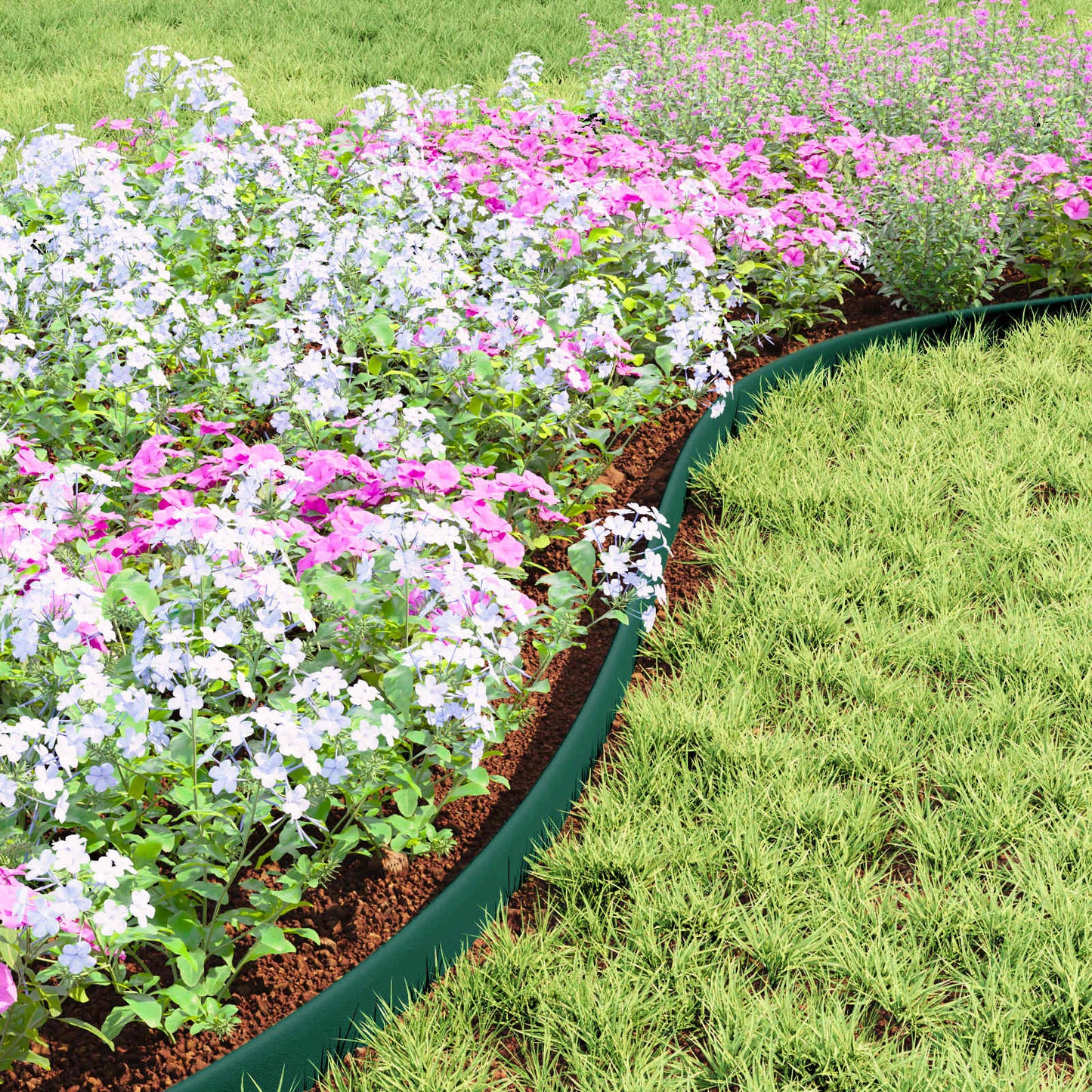 Rasenkanten Grün 3000 x 4 x 5 cm Kunststoff