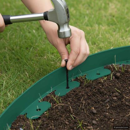 Rasenkanten Grün 3000 x 4 x 5 cm Kunststoff