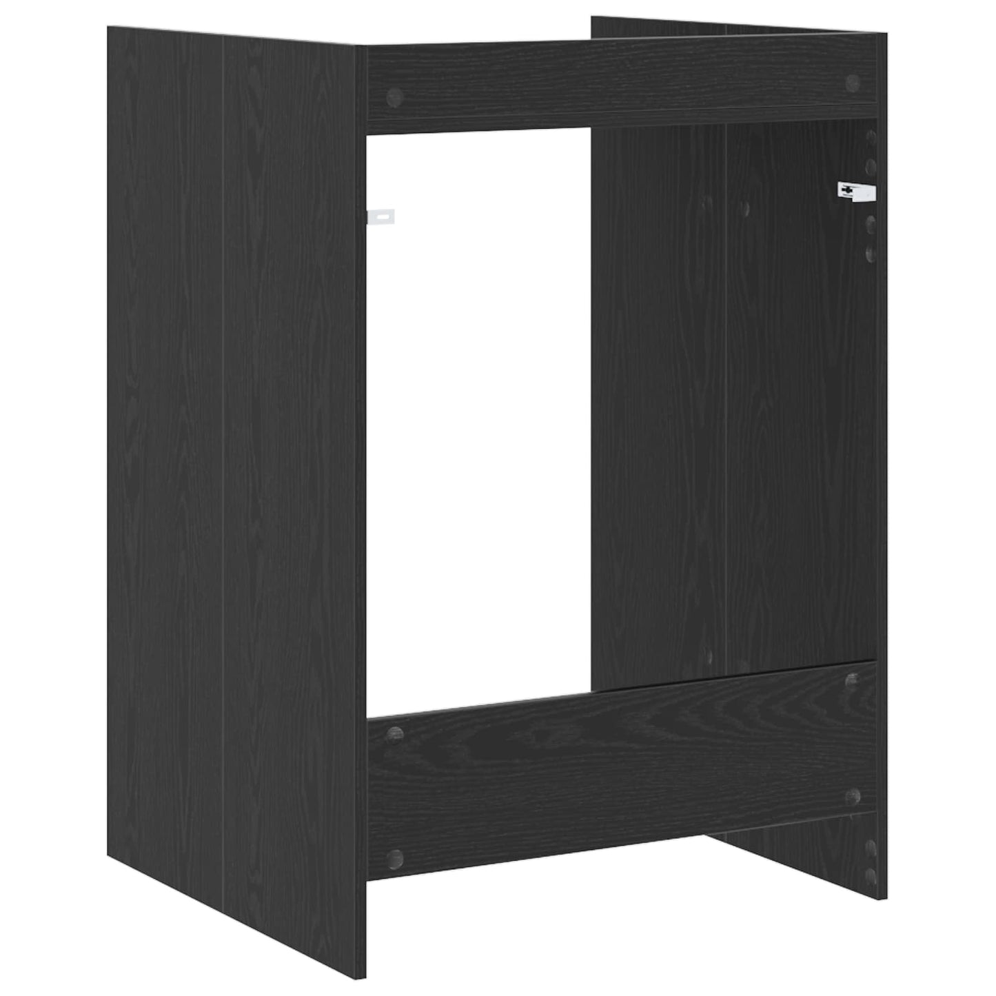 Waschmaschinen-Schrank Schwarz Eichen-Optik 67,5 x 62 x 97 cm