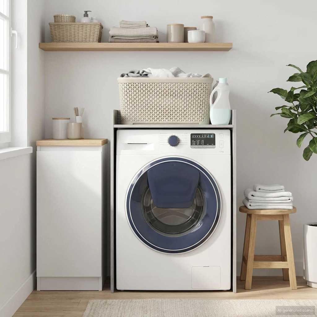 Waschmaschinen-Schrank Graues Sonoma 67,5 x 48 x 97 cm