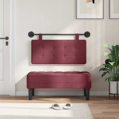 Hängevorderseite Wandmontiert Weinrot 100 x 55 x 5 cm Stoff