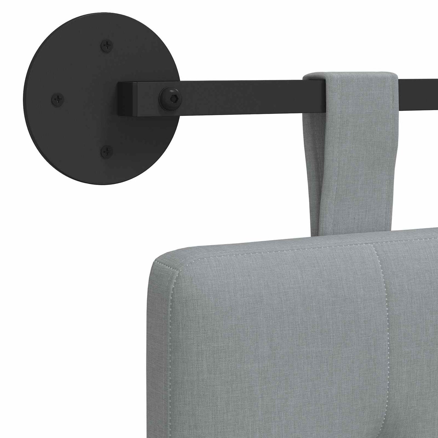 Hängevorderseite Wandmontiert Hellgrau 150 x 55 x 5 cm Stoff