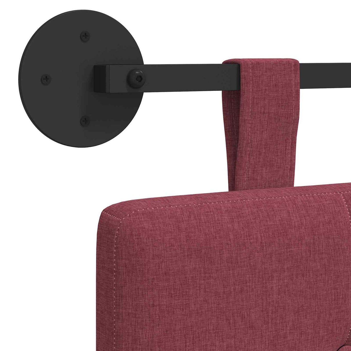 Hängevorderseite Wandmontiert Weinrot 210 x 55 x 5 cm Stoff