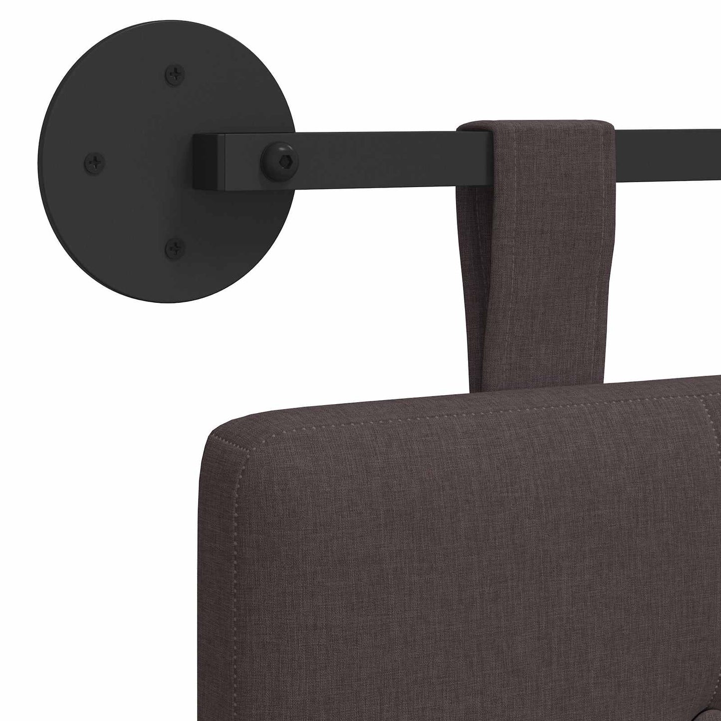 Hängevorderseite Wandmontiert Dunkelbraun 210 x 55 x 5 cm Stoff