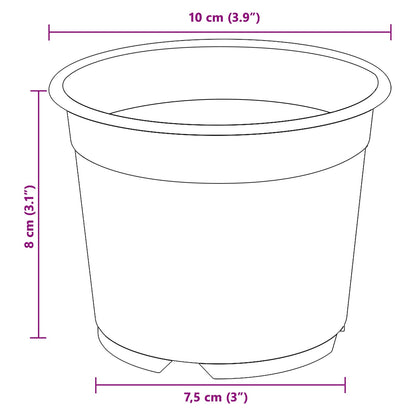 Blumentopf 50 pcs Terrakotta Ø 15 x 12,5 cm Kunststoff
