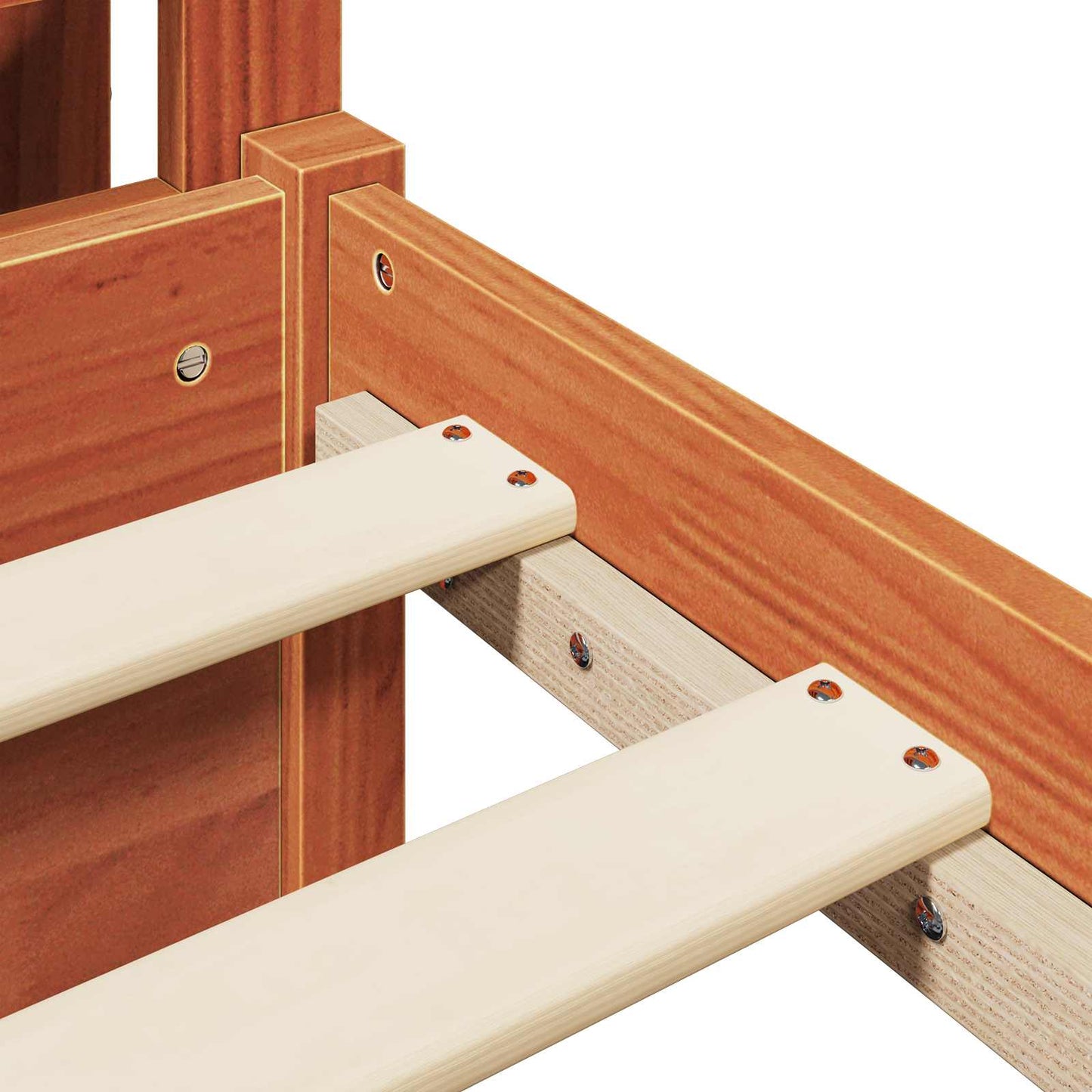 Bettrahmen Wachsbraun 150 x 200 cm Massivholz Kiefer