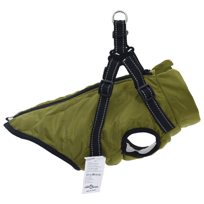 Hundemantel Olivegrün L36 Fleece und Polyester