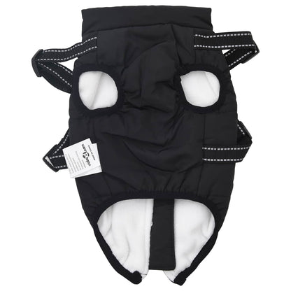 Hundemantel Schwarz L40 Fleece und Polyester