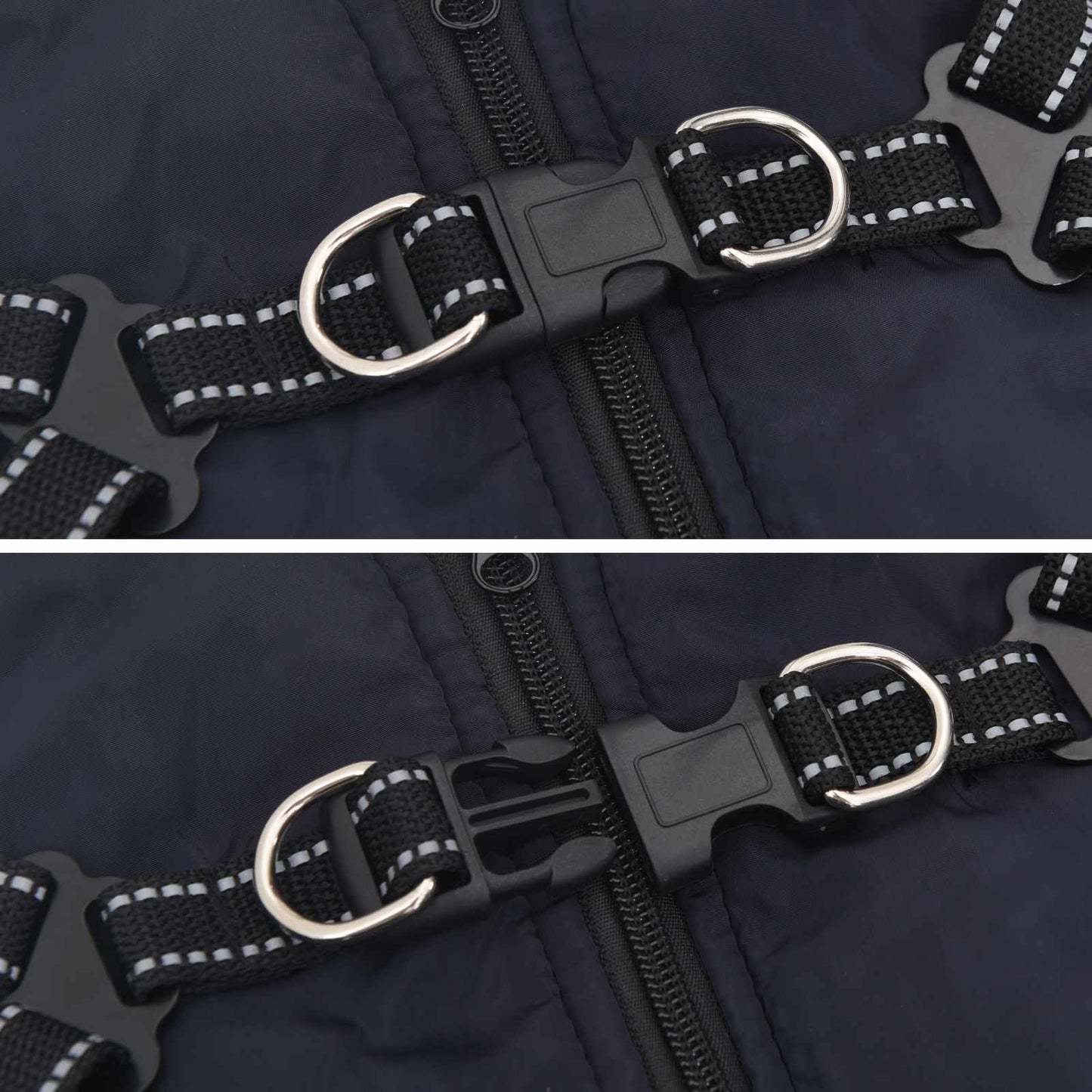 Hundemantel Marineblau L32 Fleece und Polyester