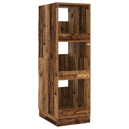 Wäscheschrank mit Speicher mit Tür Altholz Holzwerkstoff