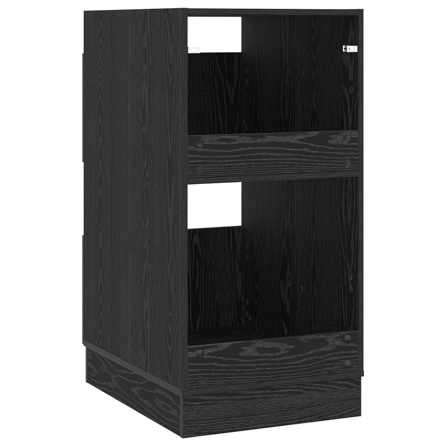 Wäscheschrank mit Tür Schwarz Eichen-Optik 50 x 68 x 102 cm