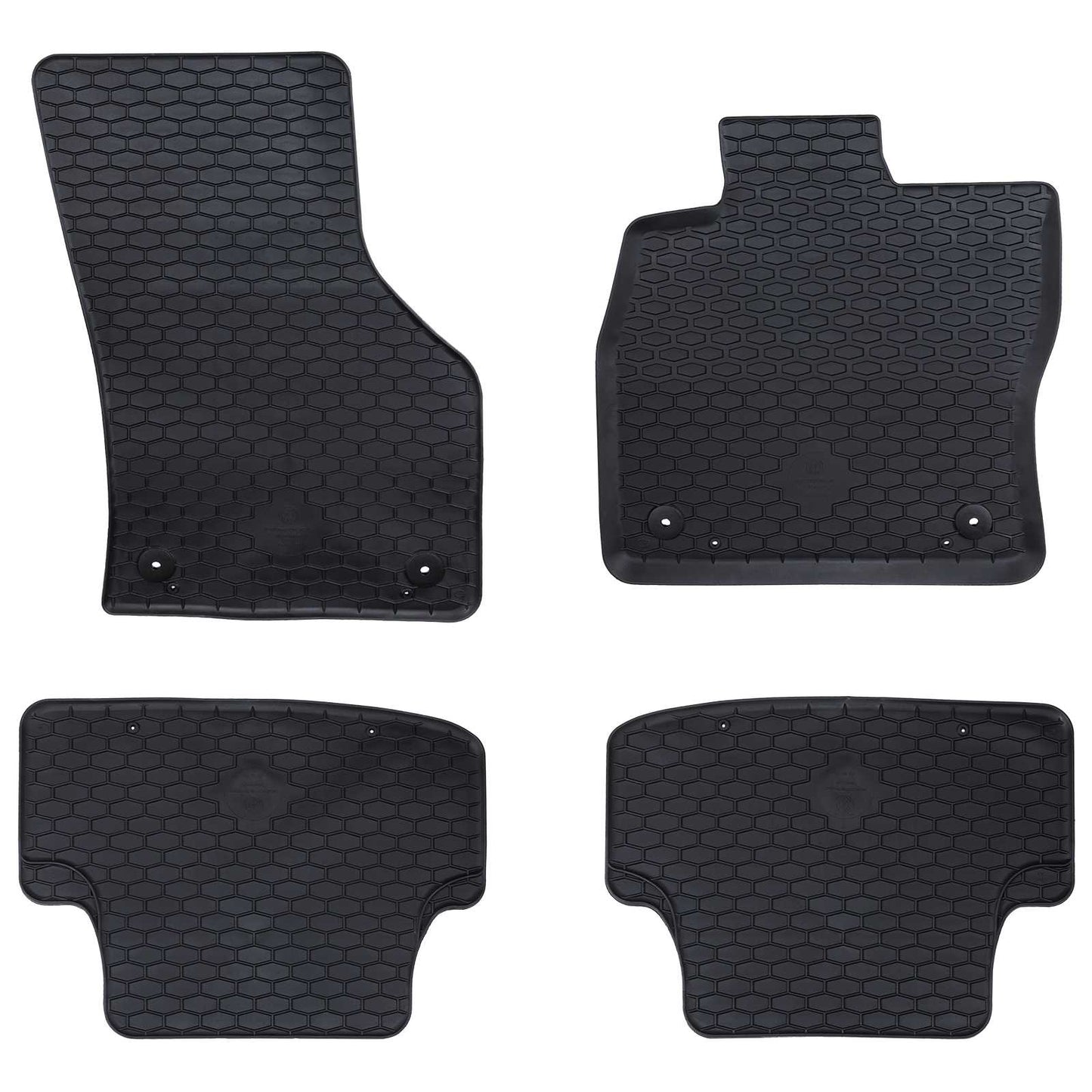 Autofußmatte 4 pcs Schwarz geeignet für Audi A3 2012-2020 Gummi