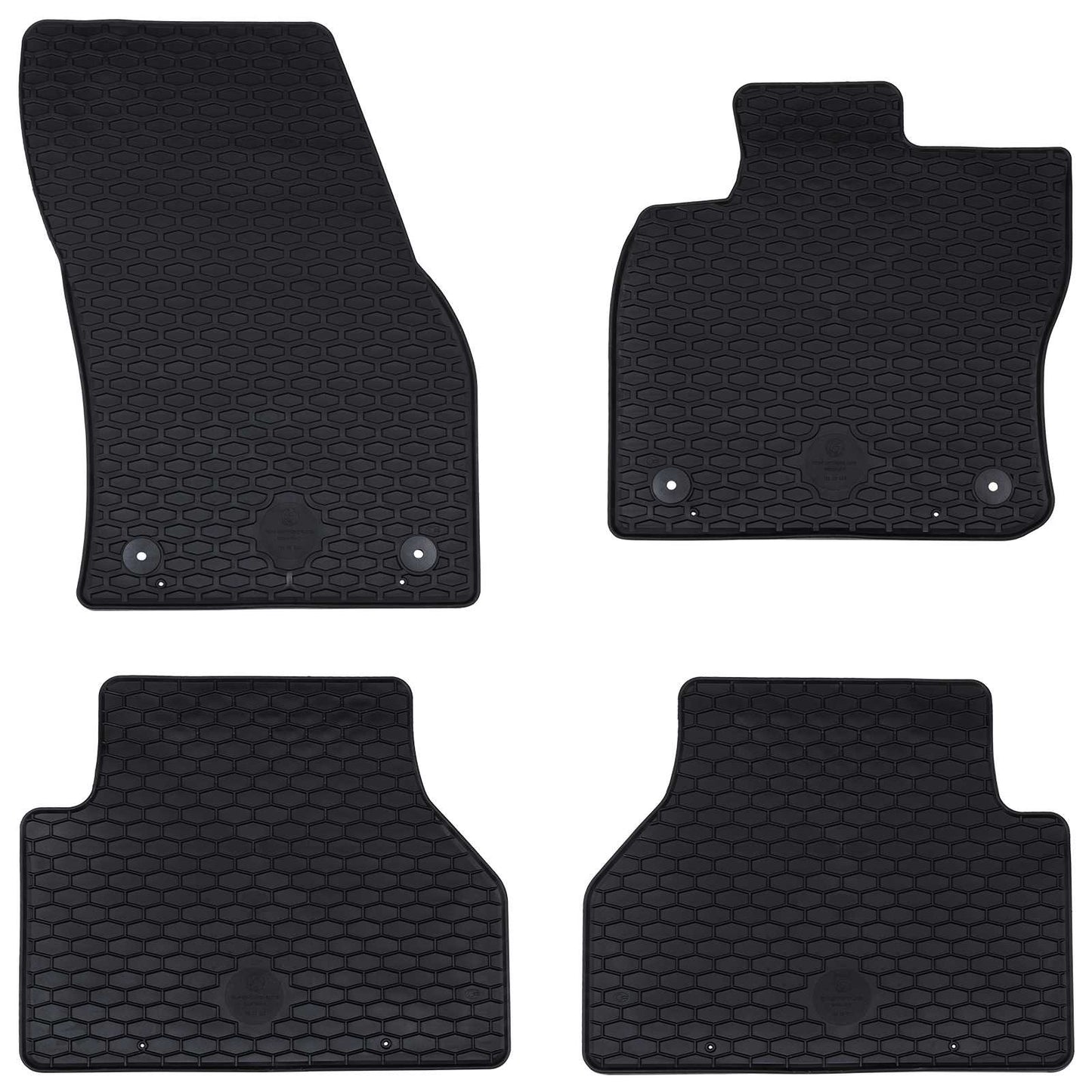 Autofußmatte 4 pcs Schwarz Geeignet für VW CADDY 2020- Gummi