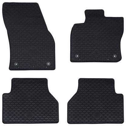 Autofußmatte 4 pcs Schwarz Geeignet für VW CADDY 2020- Gummi
