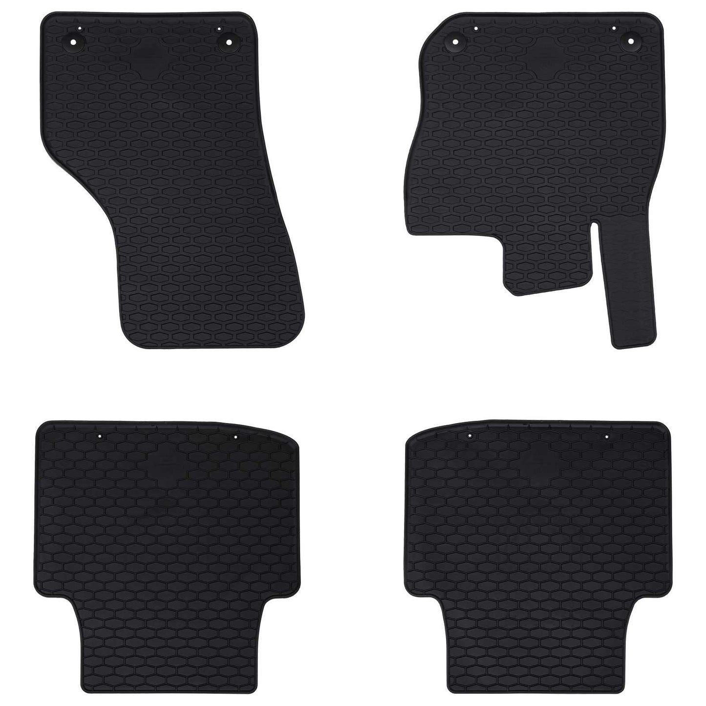 Autofußmatte 4 pcs Schwarz Gummi