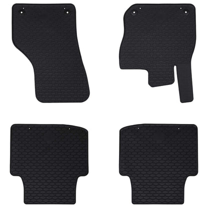 Autofußmatte 4 pcs Schwarz Gummi