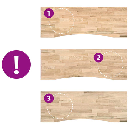 Schreibtisch Schwarz und Natur 140 x 60 cm Massivholz Eiche