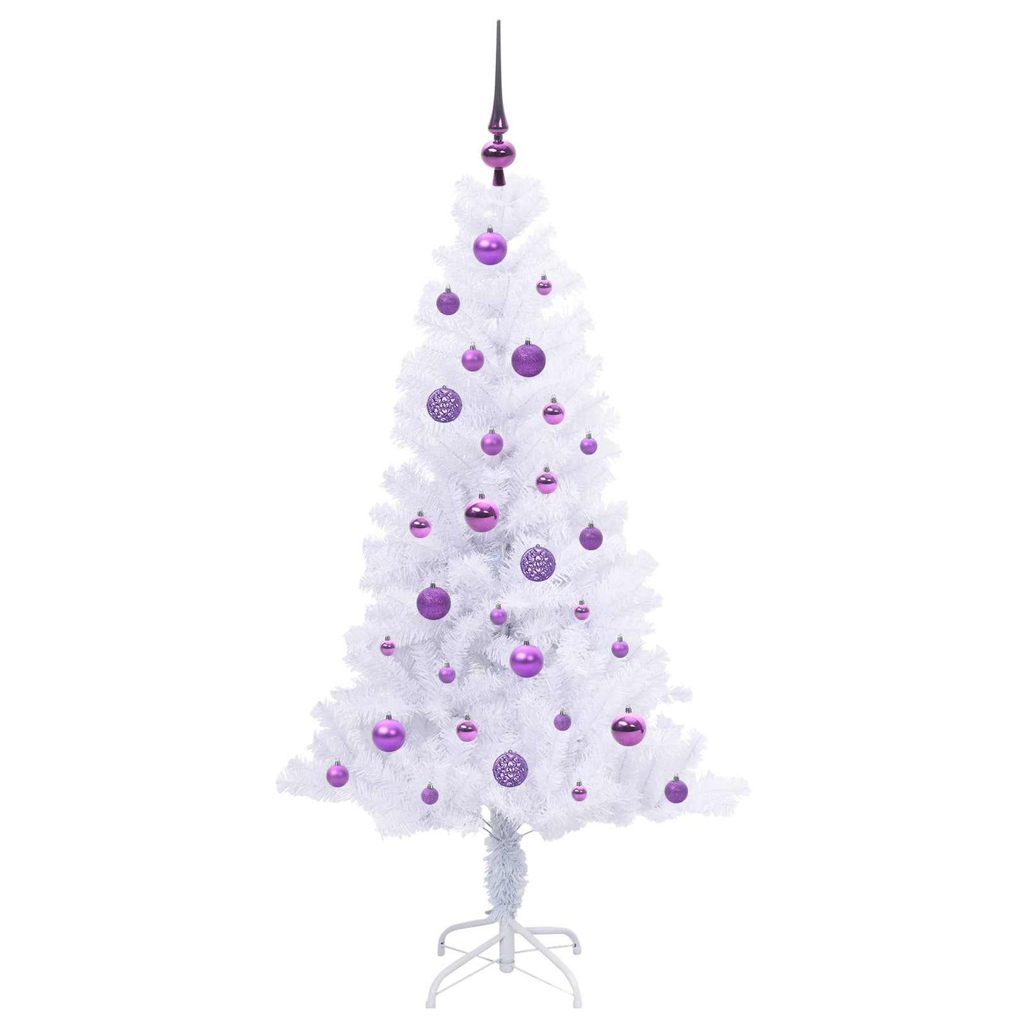 Künstlicher Weihnachtsbaum Weiß 150 cm PVC und Stahl
