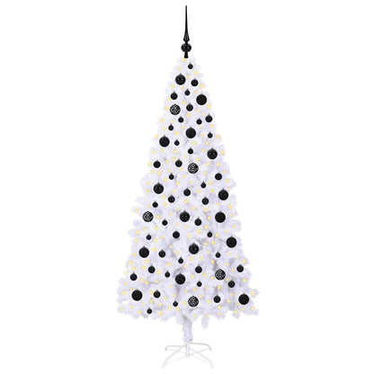 Künstlicher Weihnachtsbaum Weiß 180 cm PVC und Stahl