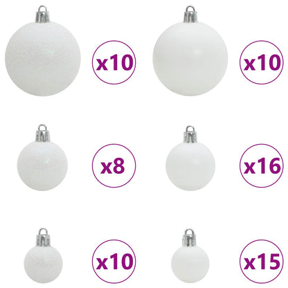 Künstlicher Weihnachtsbaum Weiß 180 cm PVC und Stahl